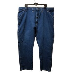Wrangler Carpenter Jeans Men’s 44X30 Blue Stretch Denim